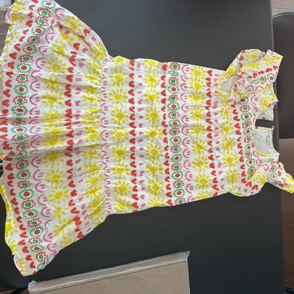 Stella McCartney Kids Dress - White with Red and Yellow Patterns